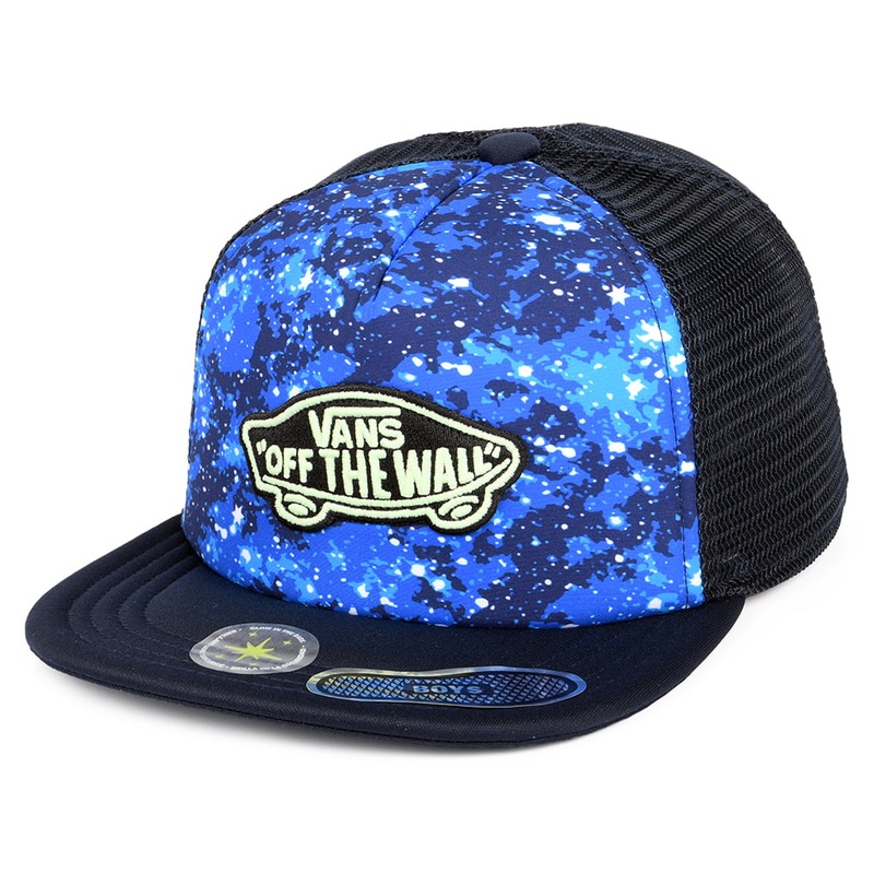 Vans Hats Kids Classic Patch Galactic Glow Trucker Cap – Navy Blue CHILD ADJ.