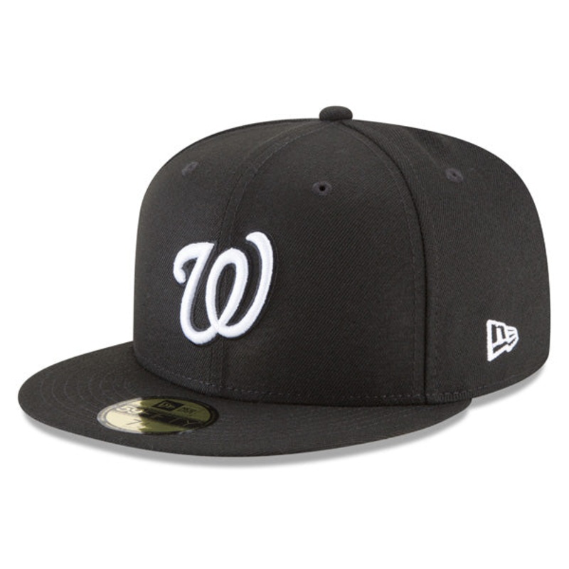 Washington Nationals New Era CLASSIC Black-White 59Fifty Fitted MLB Hat 6 7/8