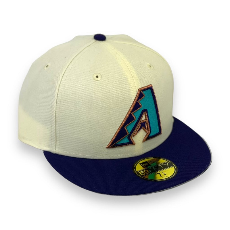 ARIZONA DIAMONDBACKS (OFF-WHITE) (1998 HOME) NEW ERA 59FIFTY FITTED (GREY UNDER VISOR) 67/8