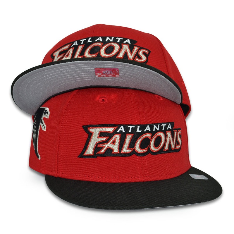 Atlanta Falcons “RETRO” Throwback Exclusive New Era 59Fifty Fitted Hat – Scarlet/Black 6 7/8
