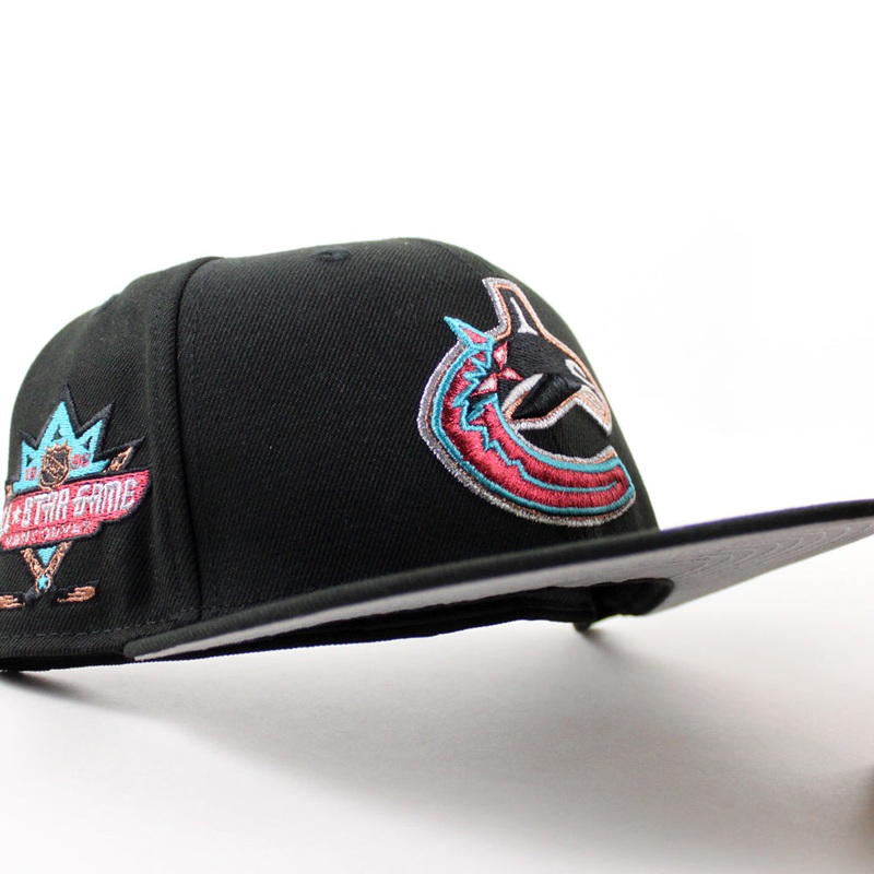 Vancouver Canucks 1998 All Star Game New Era 59Fifty Fitted Hat (Black Gray Under brim) 7