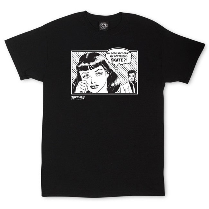 Thrasher Boyfriend Tee (Black) m
