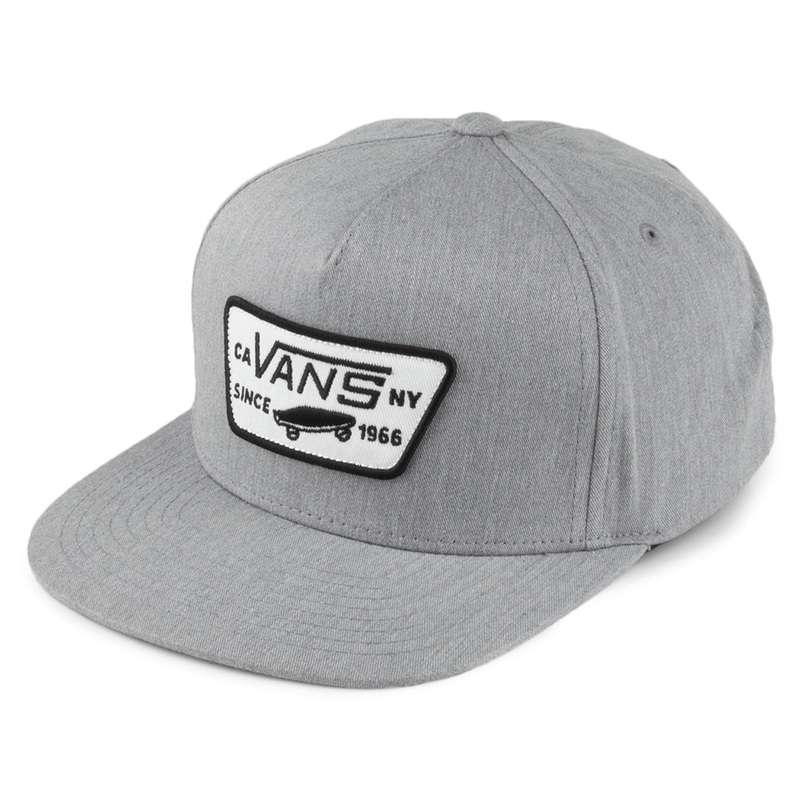 Vans Hats Kids Full Patch Boys Snapback Cap – Grey CHILD ADJ.