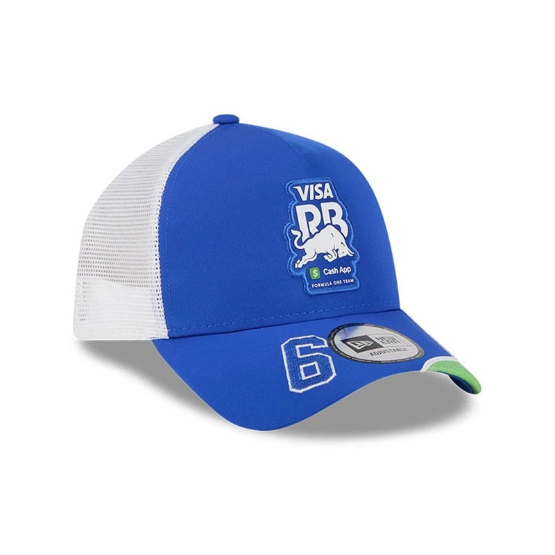Visa Cash App Racing Bulls Vegas Race Special Blue 9FORTY E-Frame Trucker Adjustable Cap OSFM