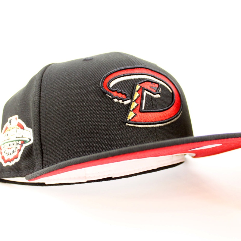Arizona Diamondbacks 2001 World Series New Era 59Fifty Fitted Hat (Black Red Under Brim) 7