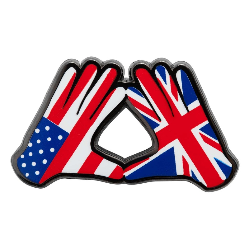 New Era Flag Hands Red Pin Badge OSFM