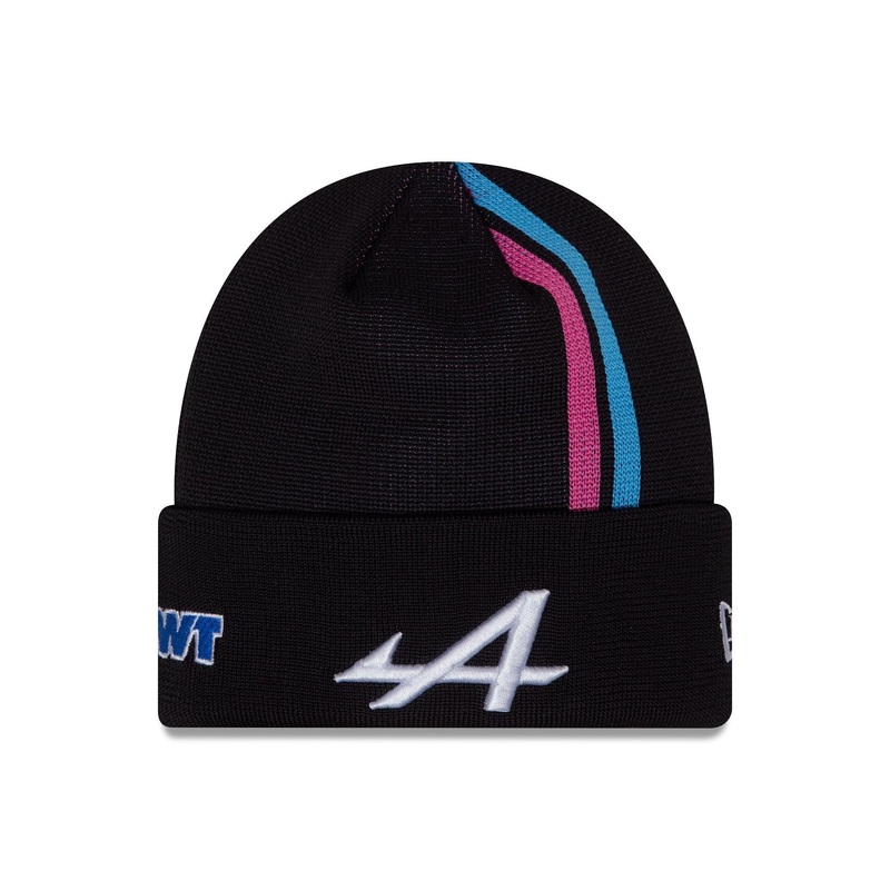 Alpine Racing Youth Black Stripe Cuff Knit Beanie Hat Youth