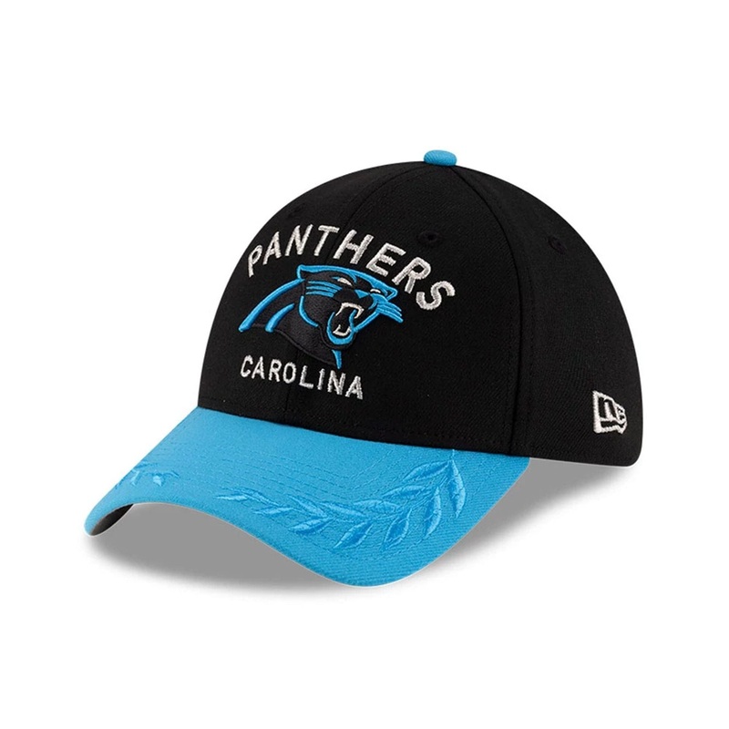 Carolina Panthers NFL Draft 2025 Black 39THIRTY Stretch Fit Cap S-M