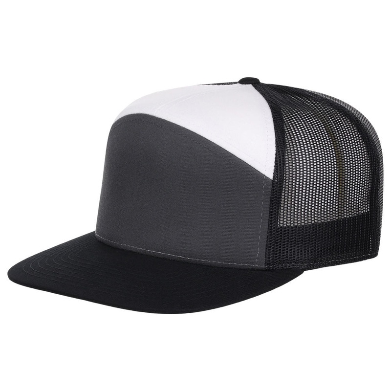 Richardson 168 7 Panel Trucker – Charcoal/Black/White Adjustable