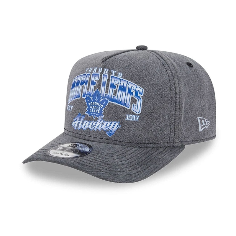 Toronto Maple Leafs NHL Washed Black 9FIFTY A-Frame Adjustable Cap OSFM