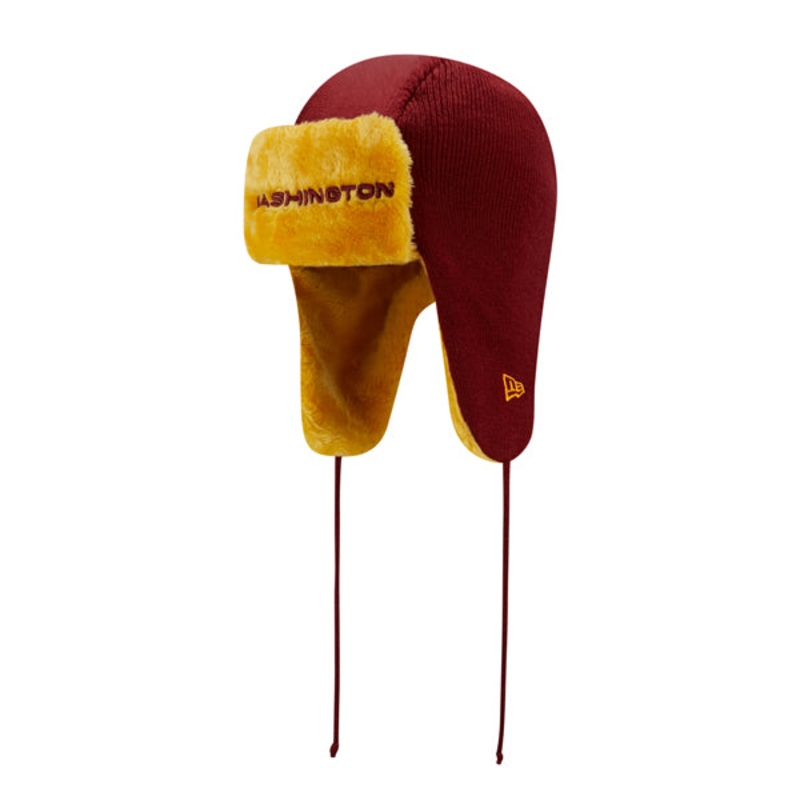 Washington Football Team New Era NFL Helmet Head Trapper Knit Hat – Maroon