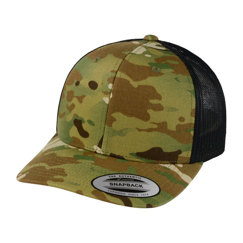 YP Classics Retro Trucker- Brown/Multicam Adjustable