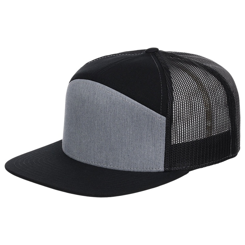 Richardson 168 7 Panel Trucker – Heather Grey/Black Adjustable