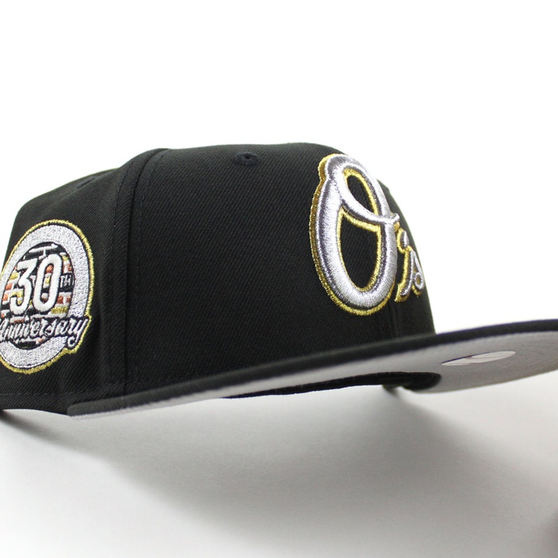 Baltimore Orioles 30th Anniversary 59Fifty New Era Fitted Hat (Black Gray Under Brim) 6 7/8