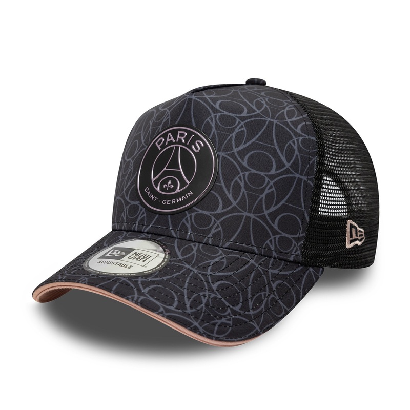 PSG 9FORTY All Over Print E-Frame Black Trucker Cap One Size