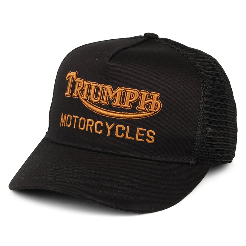 Triumph Motorcycles Oil Trucker Cap – Black Adjustable