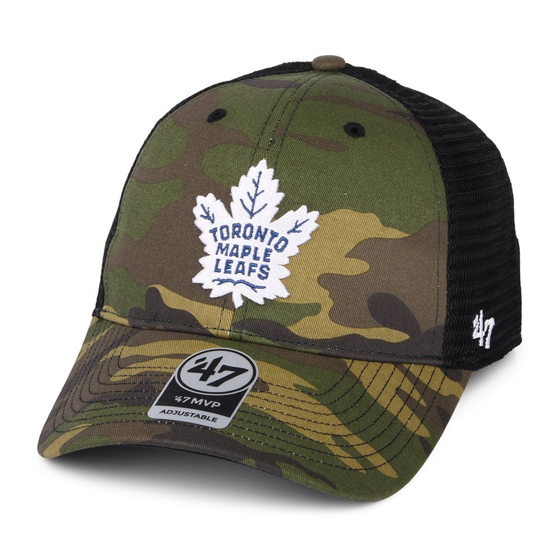 47 Brand Toronto Maple Leafs Trucker Cap – NHL Camo Branson MVP – Camouflage Adjustable