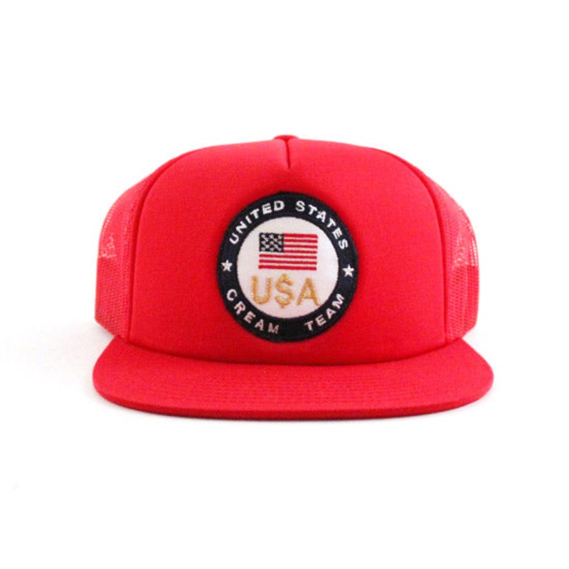 United State CREAM TEAM Trucker Cap (Red) One Size