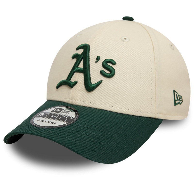 Oakland Athletics 9FORTY Colour Block Cream/Green Cap One Size