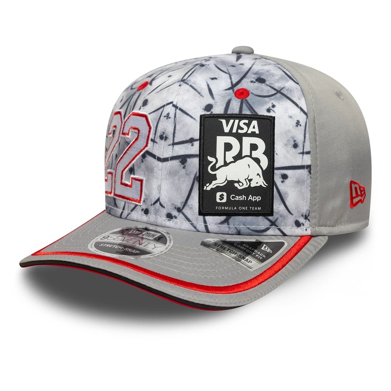 Visa Cash App Racing Bulls Yuki Tsunoda Japan Race Special Grey 9SEVENTY Stretch Snap Adjustable Cap OSFM