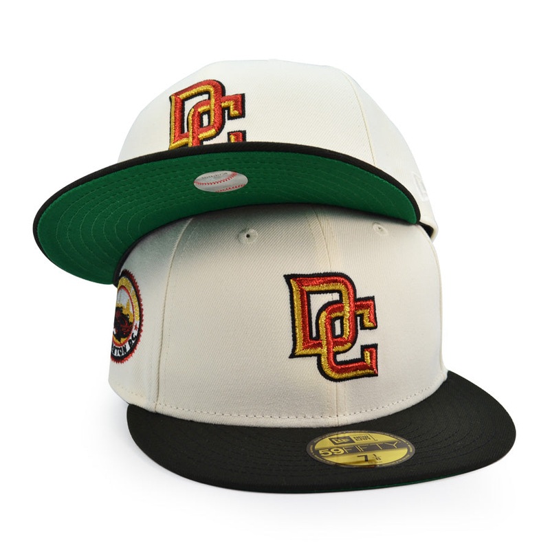 Washington Nationals DC 2008 INAUGURAL SEASON Exclusive New Era 59Fifty Fitted Hat – Chrome/Black 6 7/8