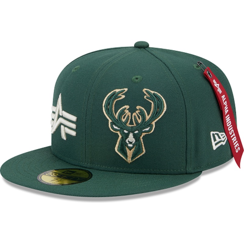 New Era Alpha Industries X Milwaukee Bucks Dual Logo 59FIFTY Fitted Hat