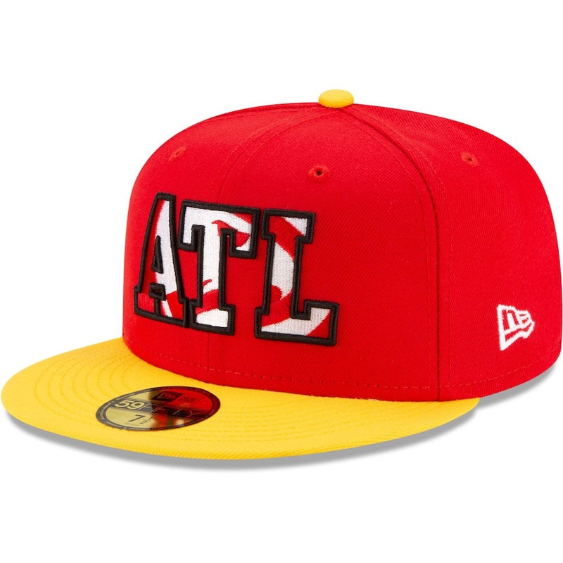New Era Atlanta Hawks 2021 NBA Draft Red / Yellow 59FIFTY Fitted Hat
