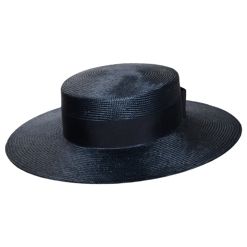 Whiteley Hats Audrey Boater Hat – Navy Blue 1-Size