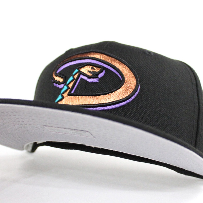 Arizona Diamondbacks New Era 59Fifty Fitted Hat (Black Retro 2001 Gray Under Brim) 7