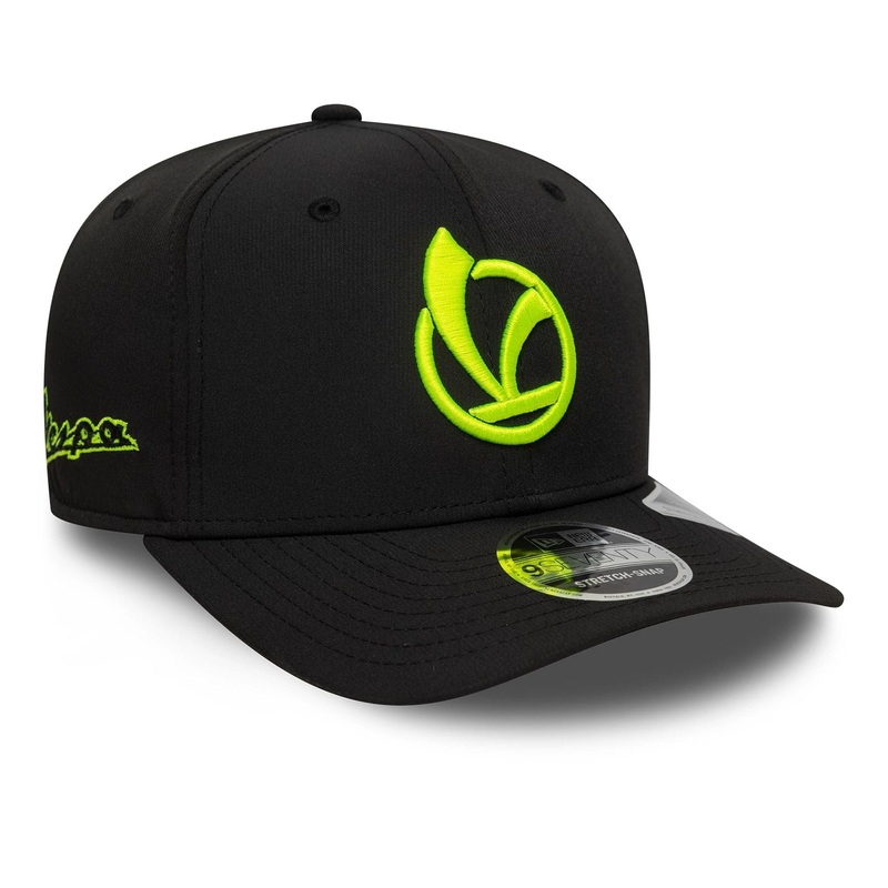 Vespa Recycled Black 9SEVENTY Stretch Snap Adjustable Cap OSFM
