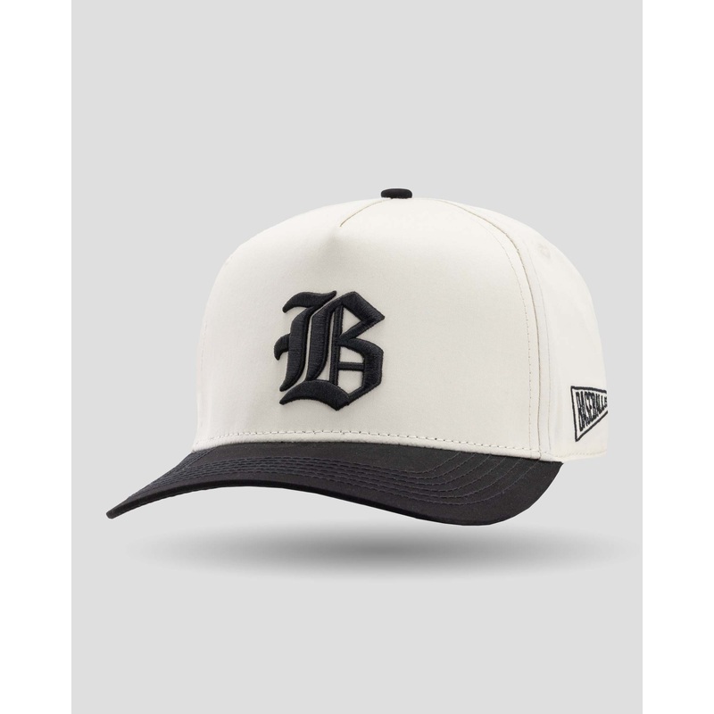 Ballplayer B Five Panel Cap – Cream