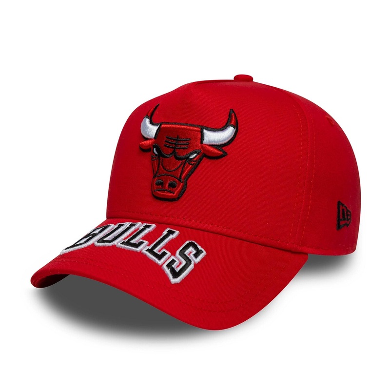 Chicago Bulls NBA Visor Hit Red 9FORTY E-Frame Adjustable Cap OSFM
