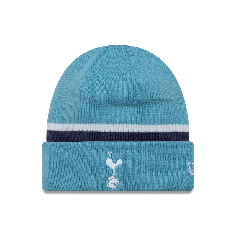 Tottenham Hotspur FC Seasonal Stripe Pastel Blue Cuff Knit Beanie Hat OSFM