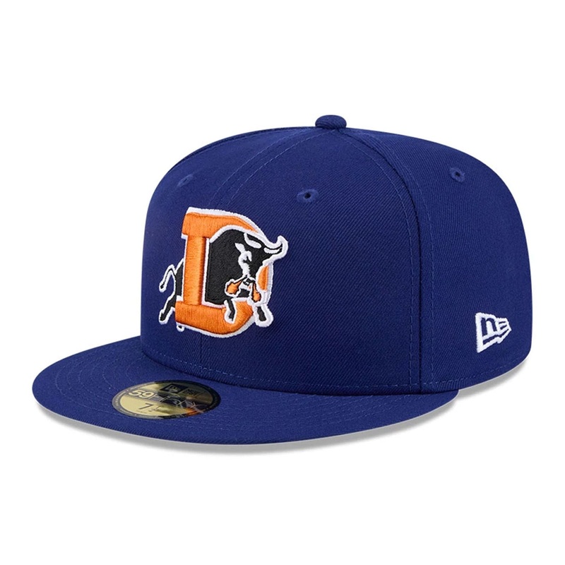 Durham Bulls MiLB AC Perf Minor Dark Blue 59FIFTY Fitted Cap 6 7/8