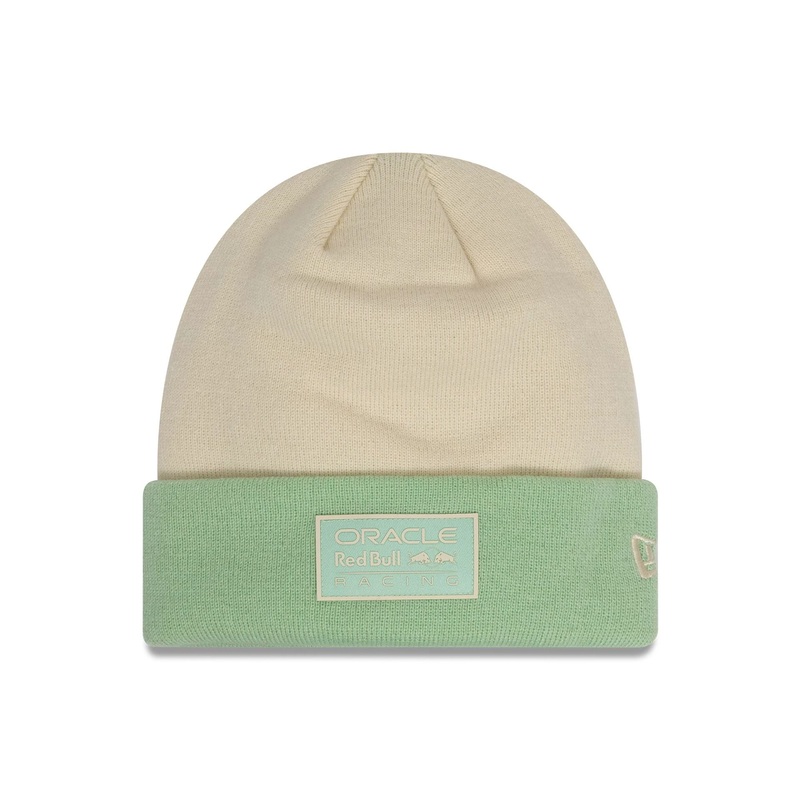 Red Bull Racing Contrast Cream Cuff Knit Beanie Hat OSFM