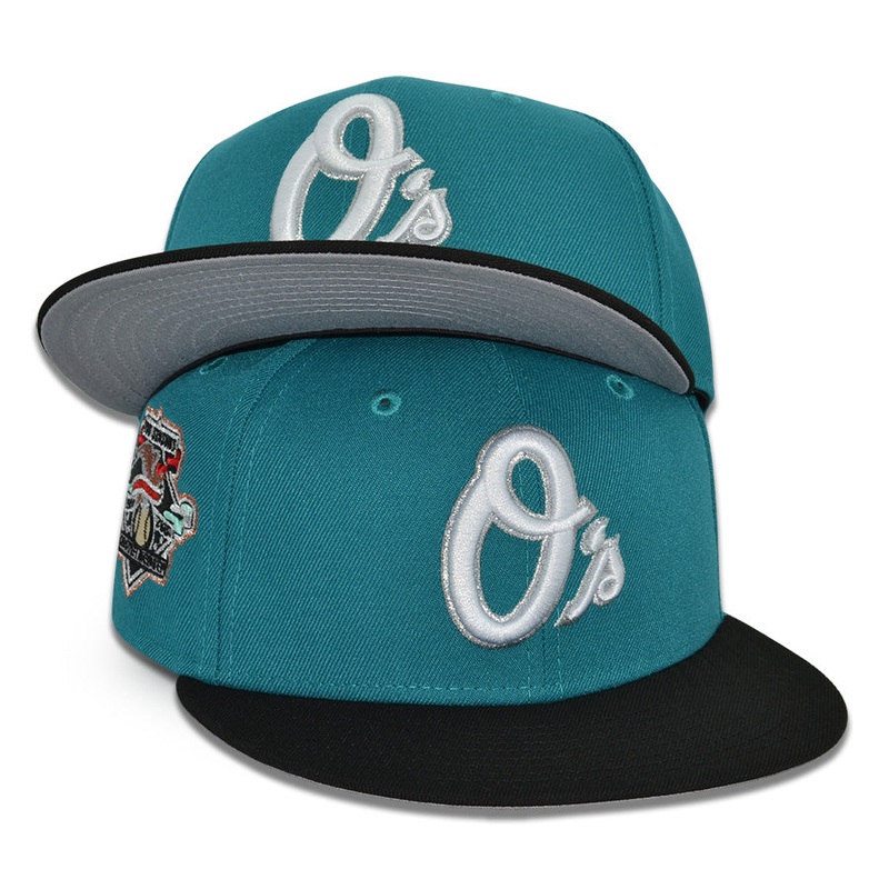 Baltimore Orioles “FIGURES” Exclusive New Era 59Fifty Fitted Hat – Aqua/Black 6 7/8