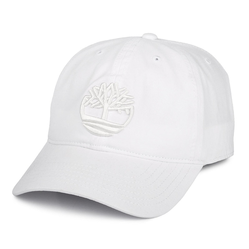 Timberland Hats Soundview Cotton Canvas Baseball Cap – White
