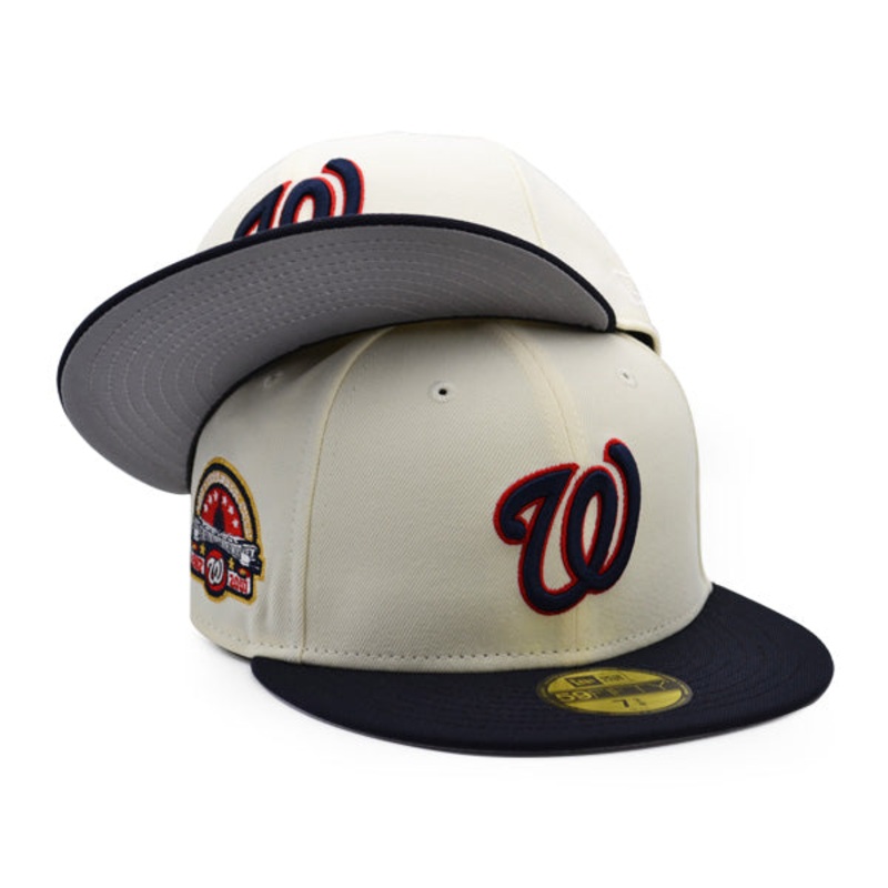 Washington Nationals RFK 45 Years Exclusive New Era 59Fifty Fitted Hat – Chrome/Navy 7