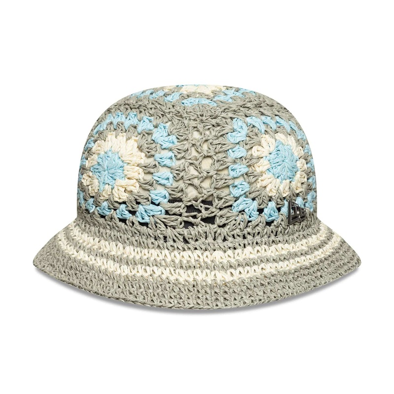 New Era Japan Crochet Knit Paper Beige Explorer Bucket Hat OSFM