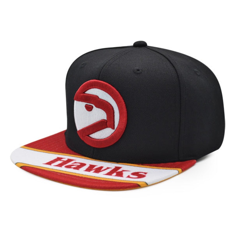 Atlanta Hawks Mitchell & Ness SWINGMAN POP Snapback Hat – Black