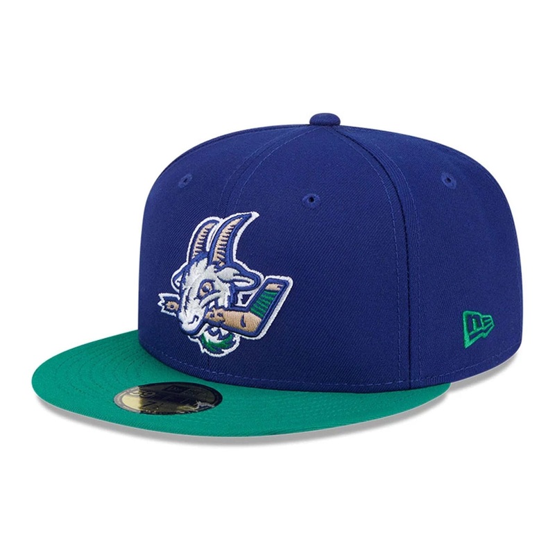 Hartford Yard Goats MiLB Theme Night Navy 59FIFTY Fitted Cap 6 7/8
