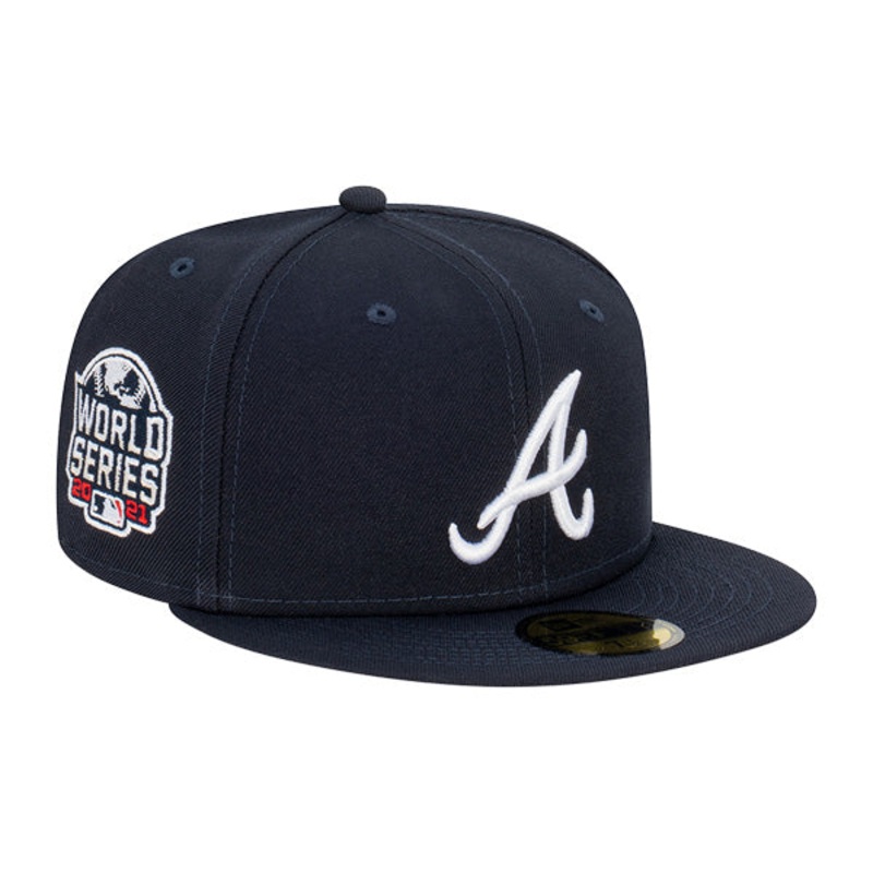 Atlanta Braves 2021 WORLD SERIES New Era Exclusive 59Fifty Fitted Hat – Navy/White 7