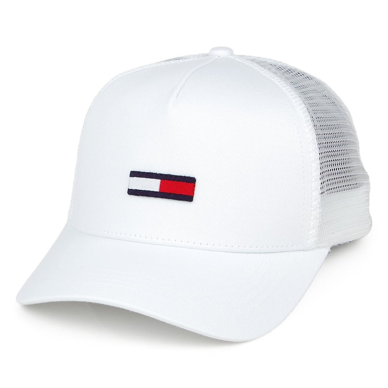 Tommy Hilfiger Hats Flag Trucker Cap – White Adjustable