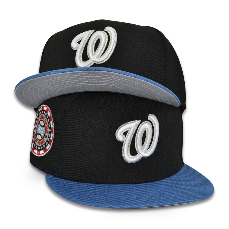 Washington Nationals “HOUSE MONEY” Exclusive New Era 59Fifty Fitted Hat – Black/Indigo 6 7/8