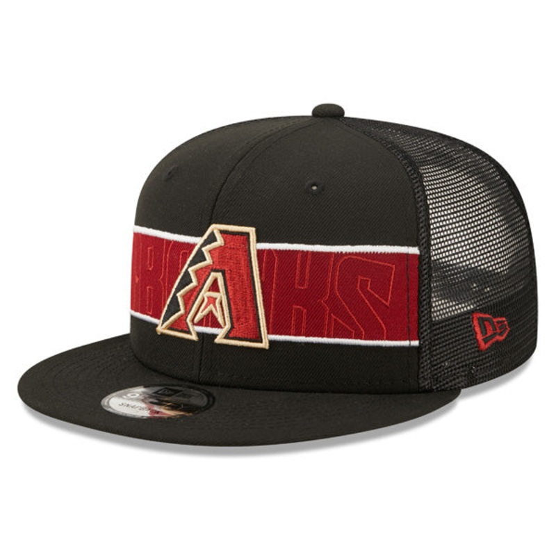 Arizona Diamondbacks New Era MLB TONAL BAND TRUCKER 9FIFTY Snapback Hat – Black/Red