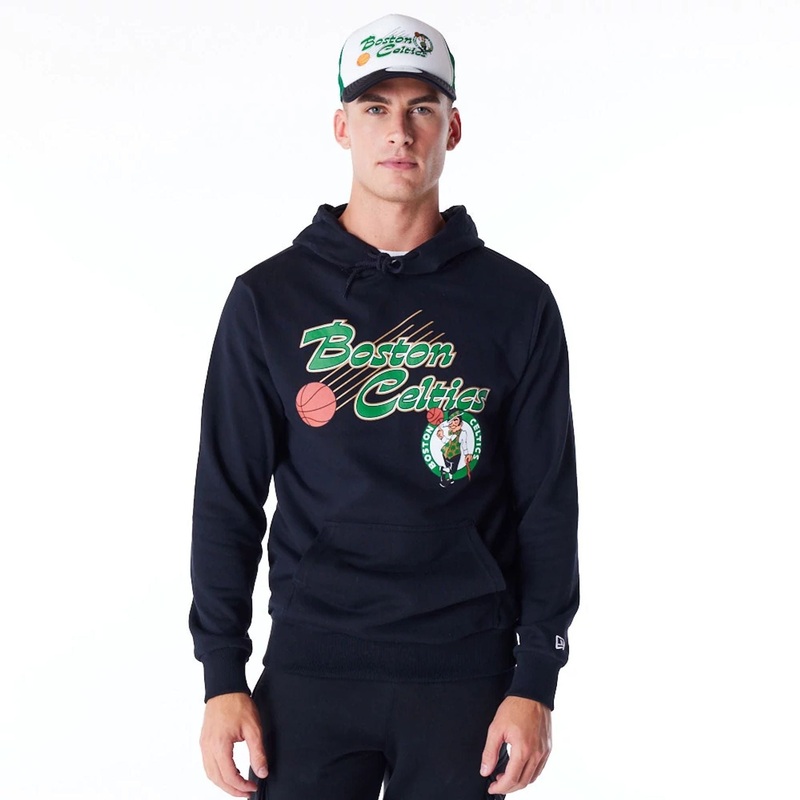 Boston Celtics Script Black Pullover Hoodie XS