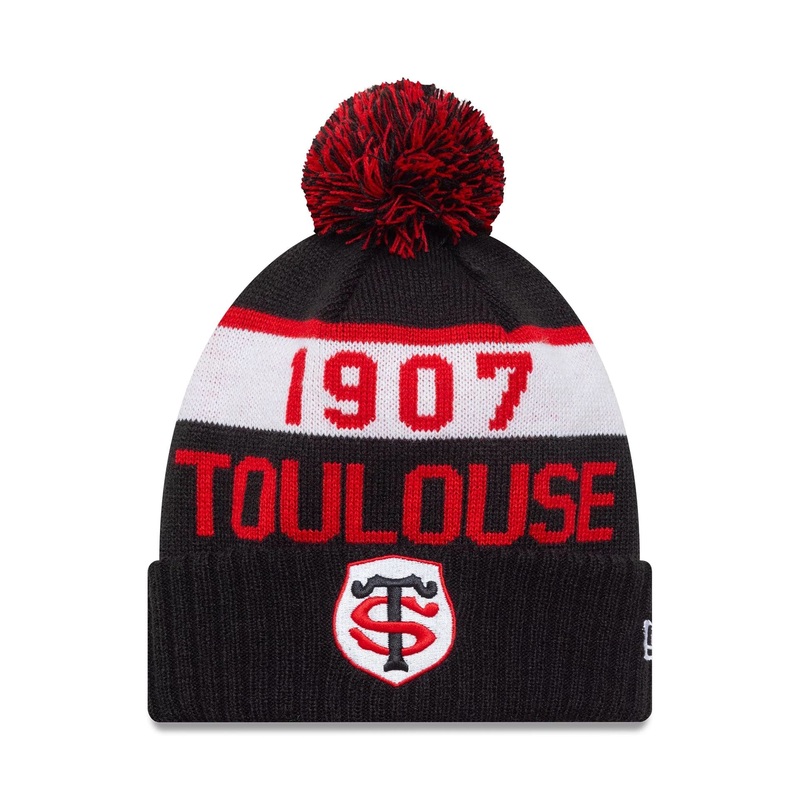 Stade Toulousain Kids Black Sport Knit Beanie Hat Child