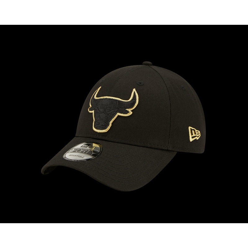 Chicago Bulls 9FORTY Metallic Pop Black Cap One Size