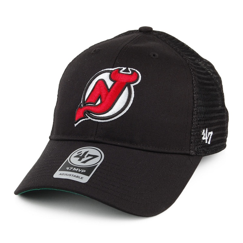 47 Brand New Jersey Devils Trucker Cap – NHL Branson MVP – Black Adjustable