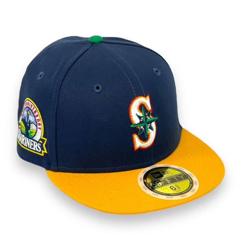 “KIDS” SEATTLE MARINERS (30TH ANNIVERSARY) NEW ERA 59FIFTY FITTED (GREEN UNDER VISOR) 63/8